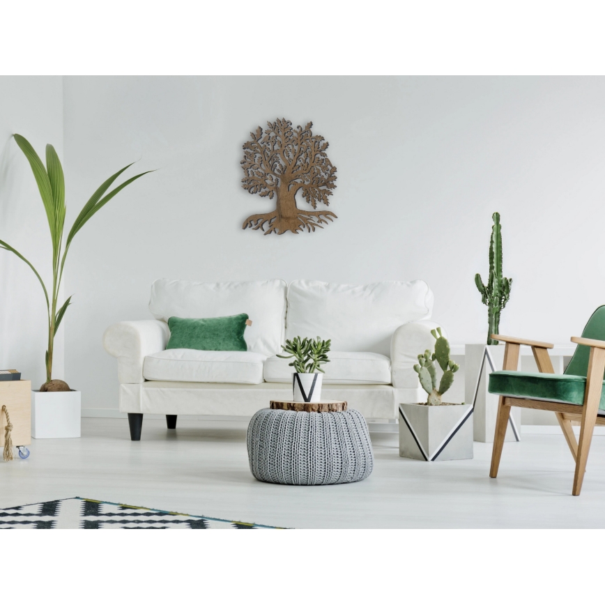 Li-Go 23673/DUB2 - LED-dimmbare Wanddekoration LED/10W/5V 20000 mAh 45x55 cm Eiche + Fernbedienung