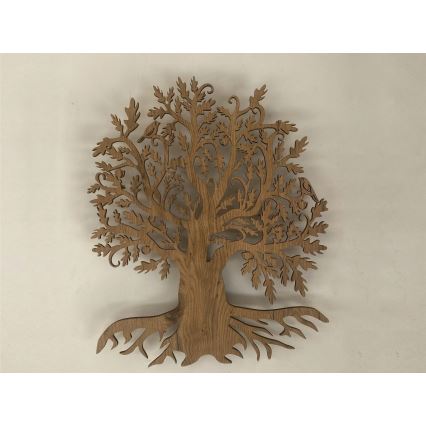 Li-Go 23673/DUB2 - LED-dimmbare Wanddekoration LED/10W/5V 20000 mAh 45x55 cm Eiche + Fernbedienung