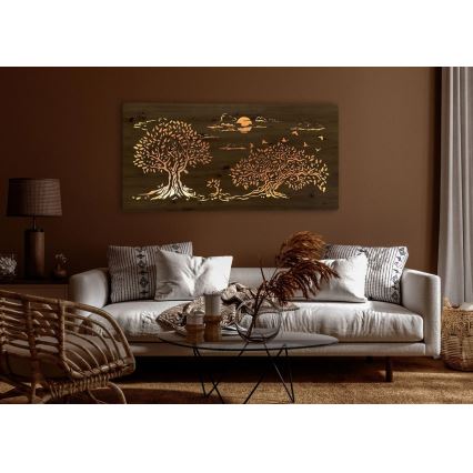 Li-Go 5307/DUB2 - LED-dimmbare Wanddekoration LED/24W/230V 120x60 cm Eiche/Drei Eichen