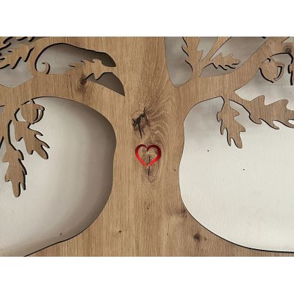 Li-Go 5742/DUB2 - Dimmbare LED-Wanddekoration LED/10W/230V 90x110 cm Eiche