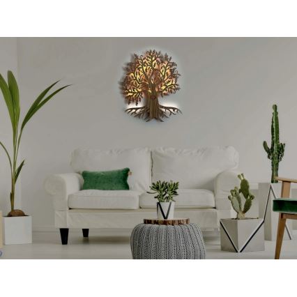 Li-Go 5747/DUB2 - Dimmbare LED-Wanddekoration LED/10W/230V 45x55 cm Eiche