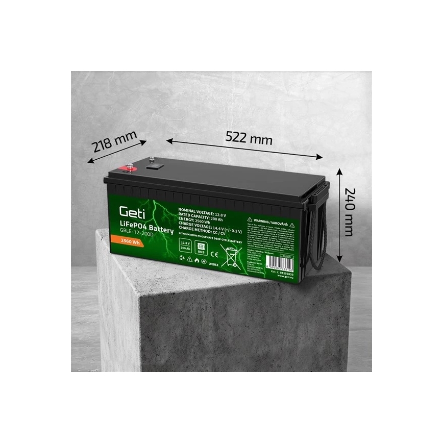 LiFePO4-Akku 12,8V/200Ah