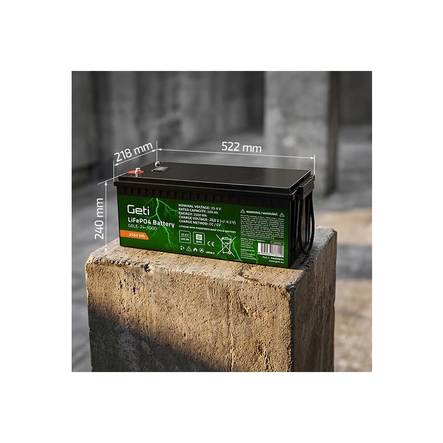 LiFePO4-Akku 25,6 V / 100 Ah