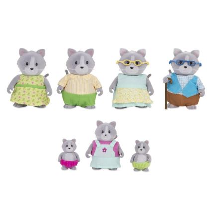 Li'l Woodzeez - Figuren-Set DAINTYPAW Katzenfamilie