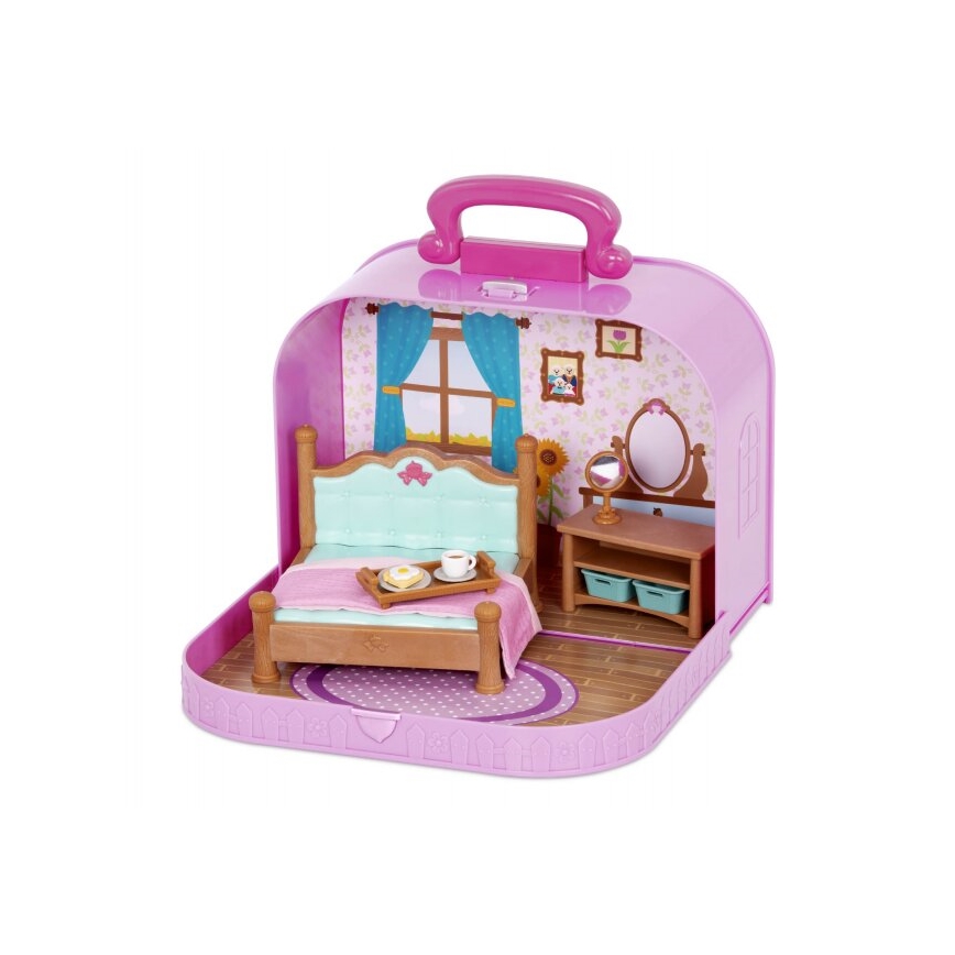 Li'l Woodzeez - Koffer-Spielset Schlafzimmer