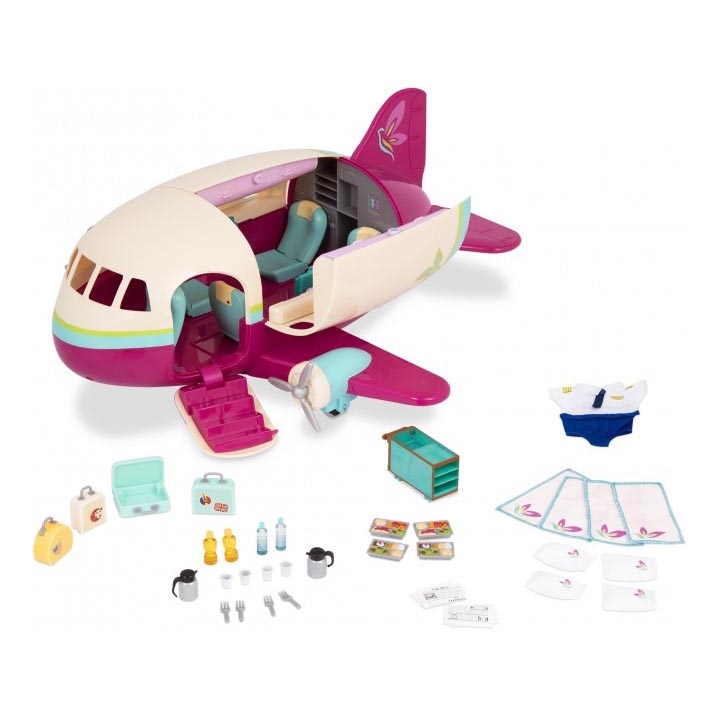 Li'l Woodzeez - Spielzeug-Set Flugzeug mit Zubehör