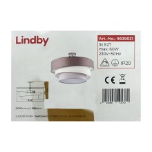 Lindby - Aufbauleuchte MELIA 3xE27/60W/230V