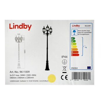 Lindby - Außenleuchte 3xE27/100W/230V IP44