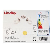 Lindby - Badezimmer-Wandleuchte KARA 2xG9/5W/230V IP44