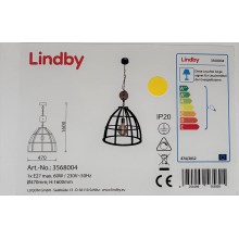 Lindby - Hängeleuchte an Kette MAXIMILIA 1xE27/60W/230V