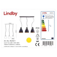 Lindby - Hängeleuchte an Schnur IBU 3xE27/60W/230V