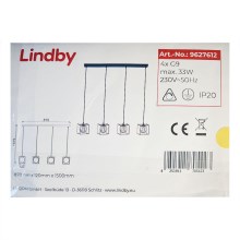 Lindby - Hängeleuchte an Schnur JOSIPA 4xG9/33W/230V