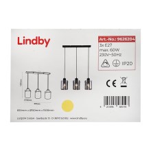 Lindby - Hängeleuchte an Schnur KOURTNEY 3xE27/60W/230V