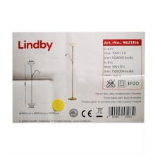 Lindby - Stehleuchte JOST 1xE27/10W/230V + 1xE14/5W