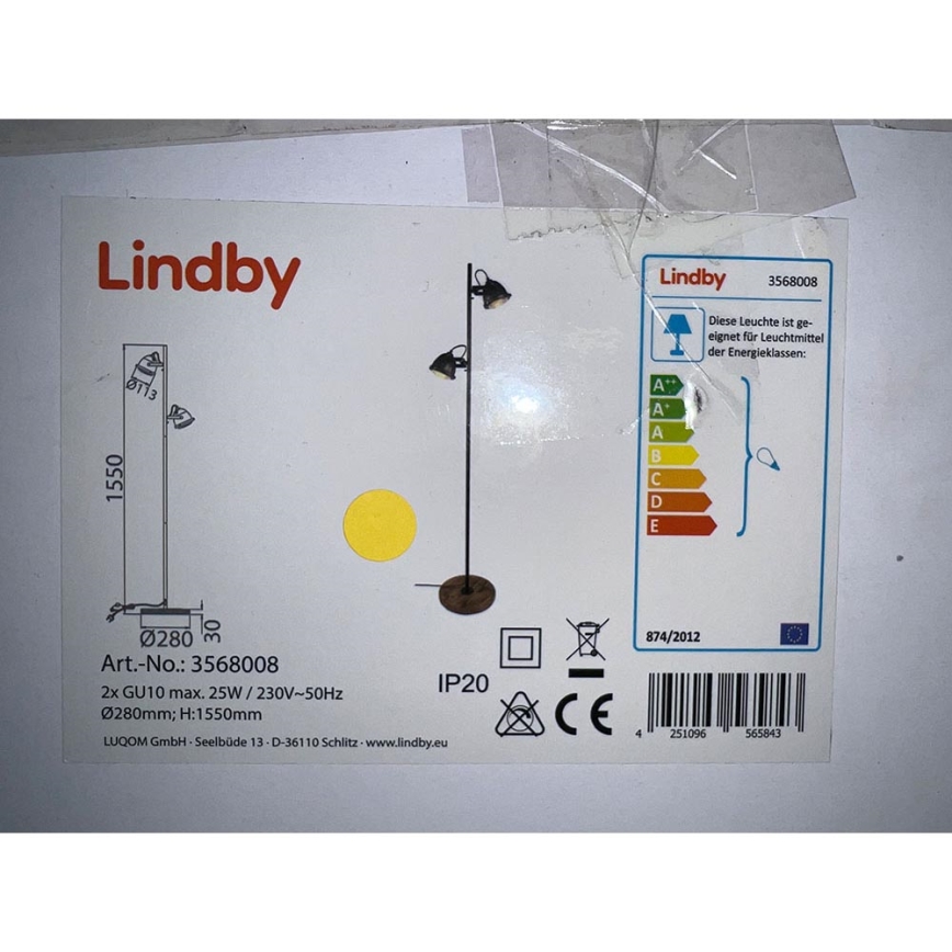 Lindby - Stehleuchte SHILA 2xGU10/25W/230V