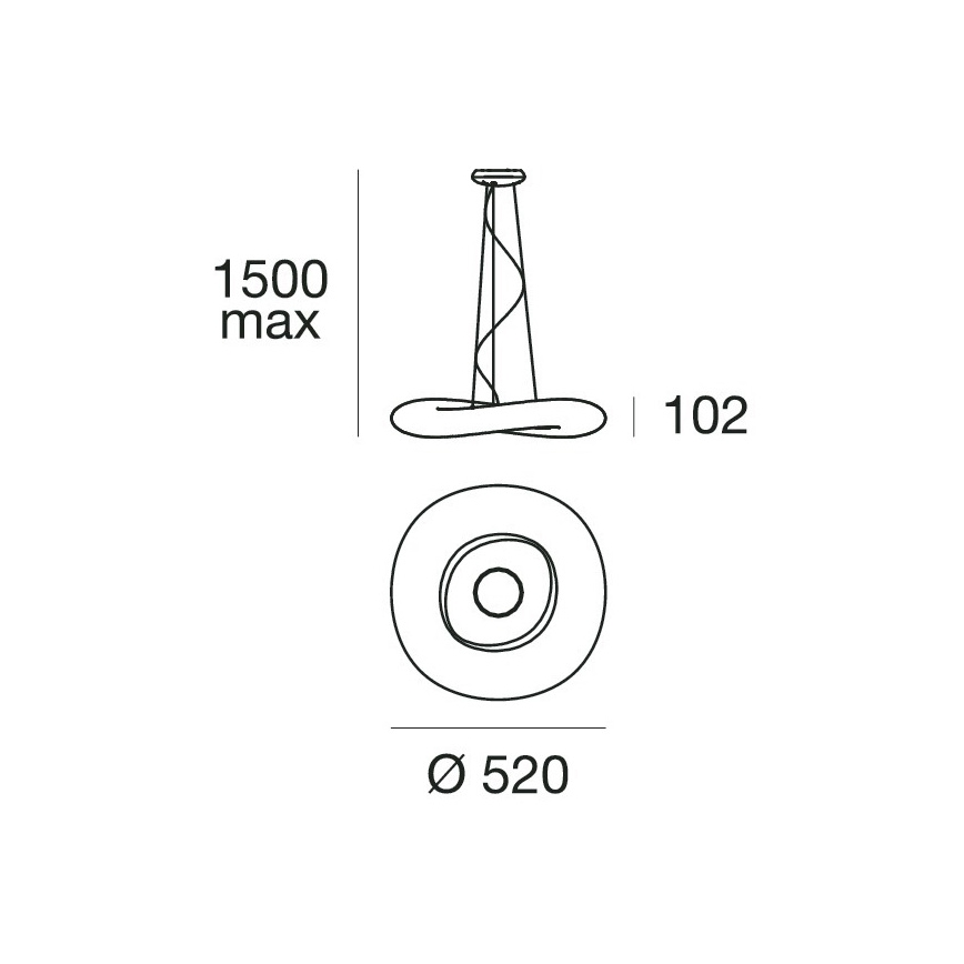 Linea Light 8005 - LED Kronleuchter auf der Litze MR. MAGOO 1xLED/23W/230V