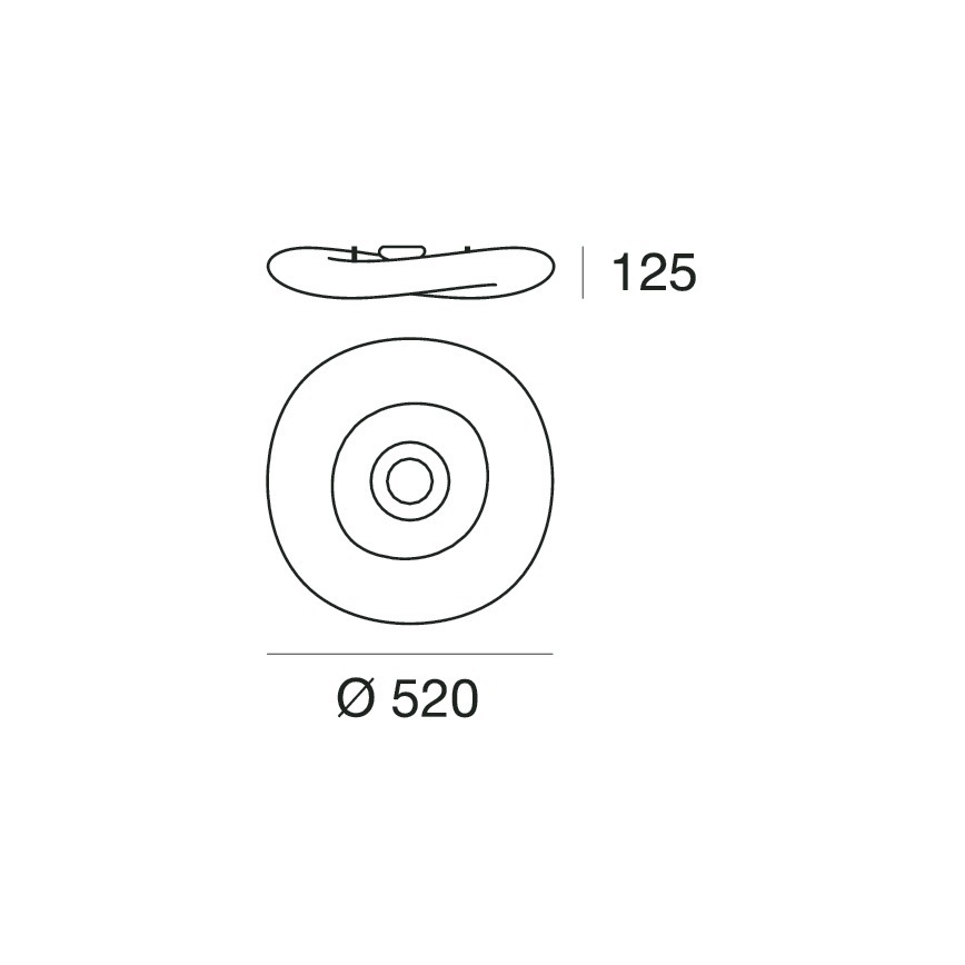 Linea Light 8006 - Dimmbare LED-Deckenleuchte MR. MAGOO LED/23W/230V d 52 cm
