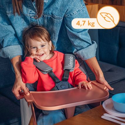 Lionelo - 2-in-1 Kinderhochstuhl KOEN Pink Rose