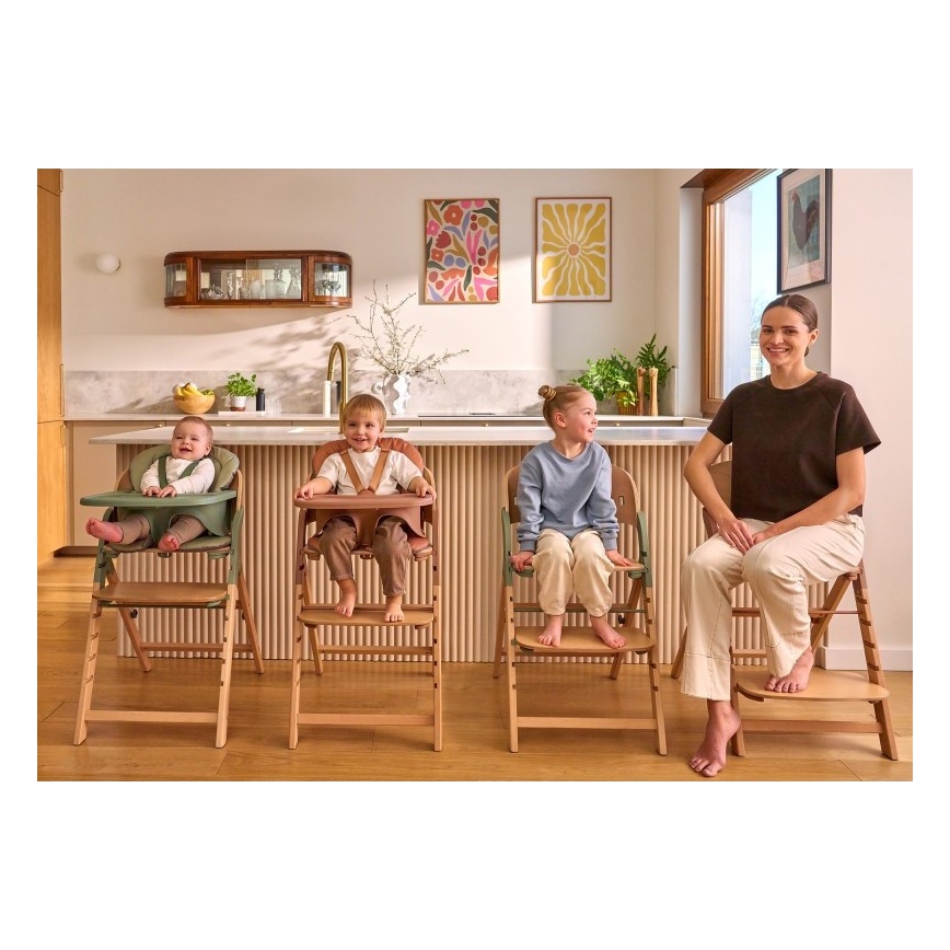 Lionelo - 3-in-1 Kinderhochstuhl MEGAN Grau-Holz