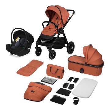Lionelo - 3-in-1 Kombi-Kinderwagen LAYLA Brown Rust