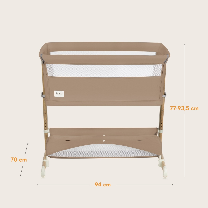 Lionelo - 5-in-1 Babybett THOMI PLUS Beige Karamell