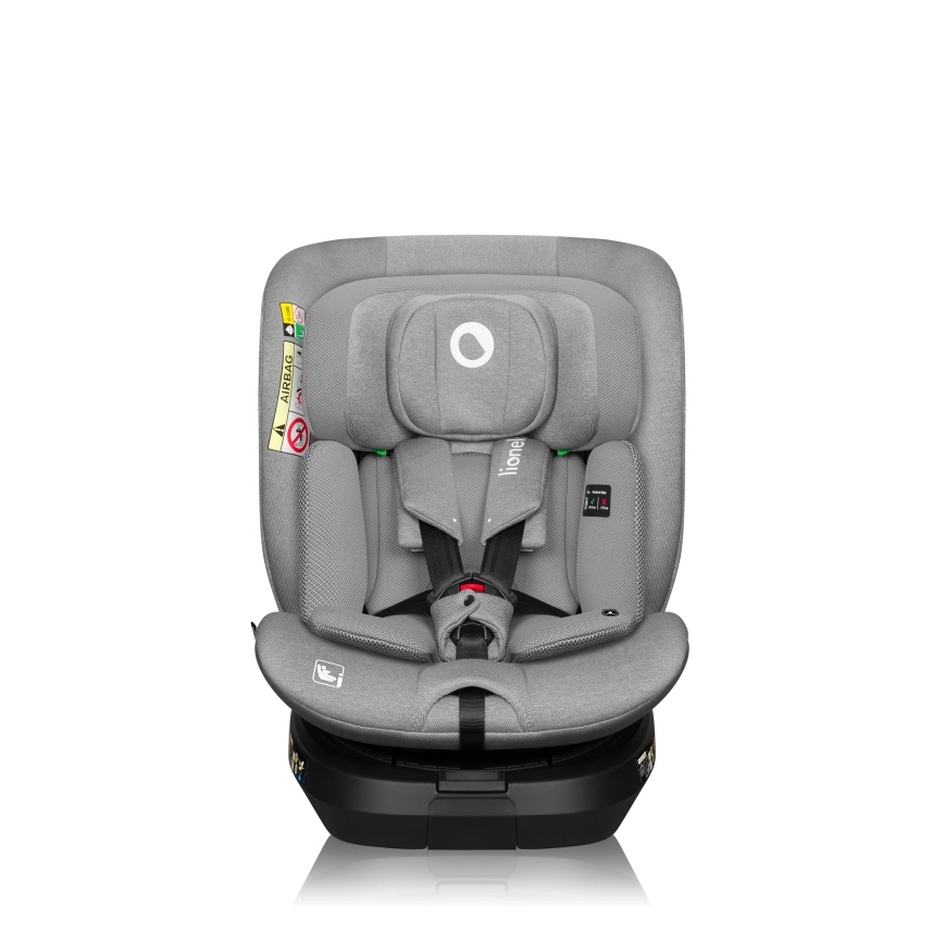 Lionelo - Autokindersitz BRAVE i-Size mit drehbarer Basis 40-150 cm Grey Stone