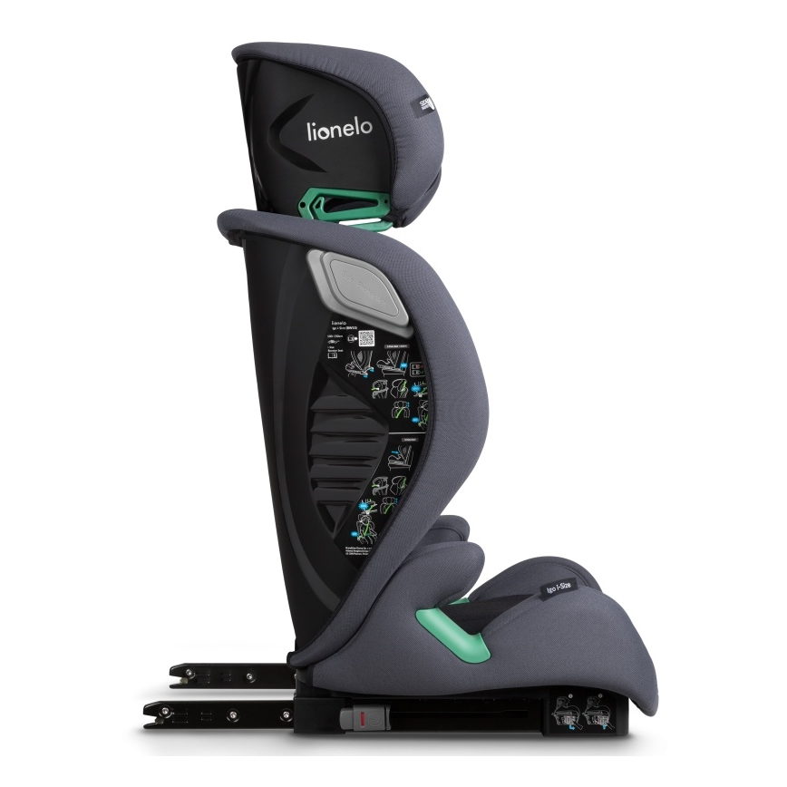 Lionelo - Autokindersitz IGO i-Size 100-150 cm Grau Graphit