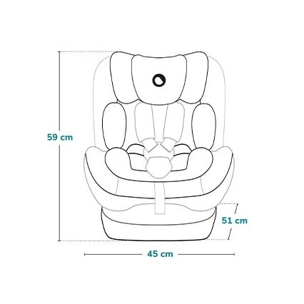 Lionelo - Autokindersitz IZZY i-Size 40-150 cm Schwarz/Carbon