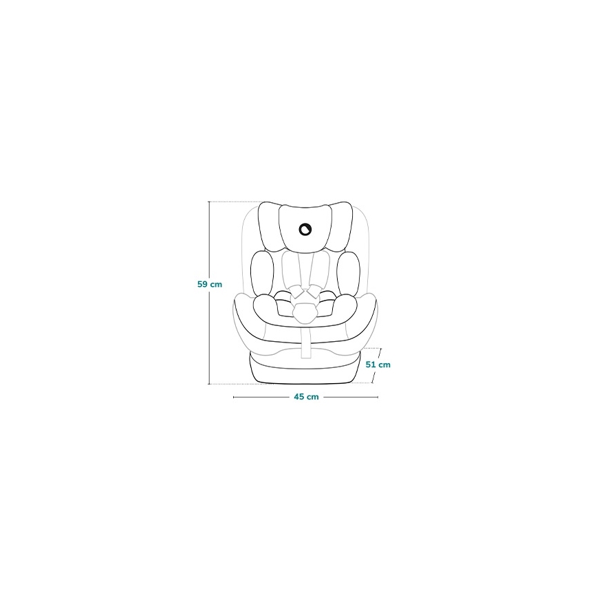 Lionelo - Autokindersitz IZZY i-Size 40-150 cm Schwarz/Carbon