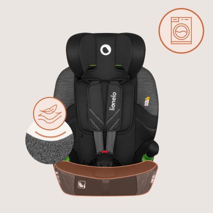 Lionelo - Autokindersitz LEVI FIX i-Size 76-150 cm Grey Stone