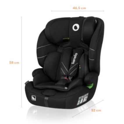 Lionelo - Autokindersitz LEVI ONE i-Size 76-150 cm schwarz