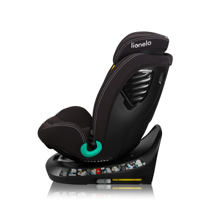 Lionelo - Kindersitz mit drehbarer Basis BASTIAAN ONE i-Size 40-150 cm Carbon-Schwarz