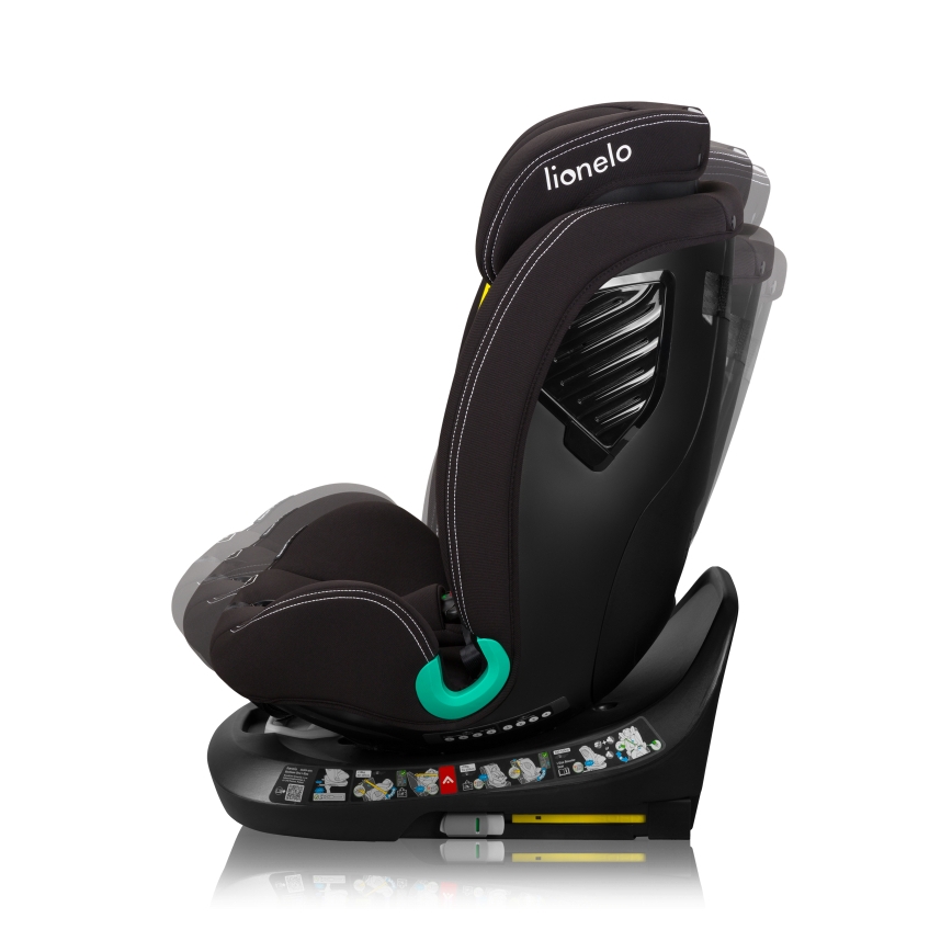 Lionelo - Kindersitz mit drehbarer Basis BASTIAAN ONE i-Size 40-150 cm Carbon-Schwarz
