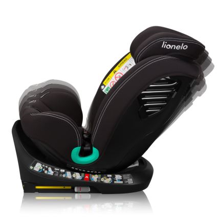 Lionelo - Kindersitz mit drehbarer Basis BASTIAAN ONE i-Size 40-150 cm Carbon-Schwarz