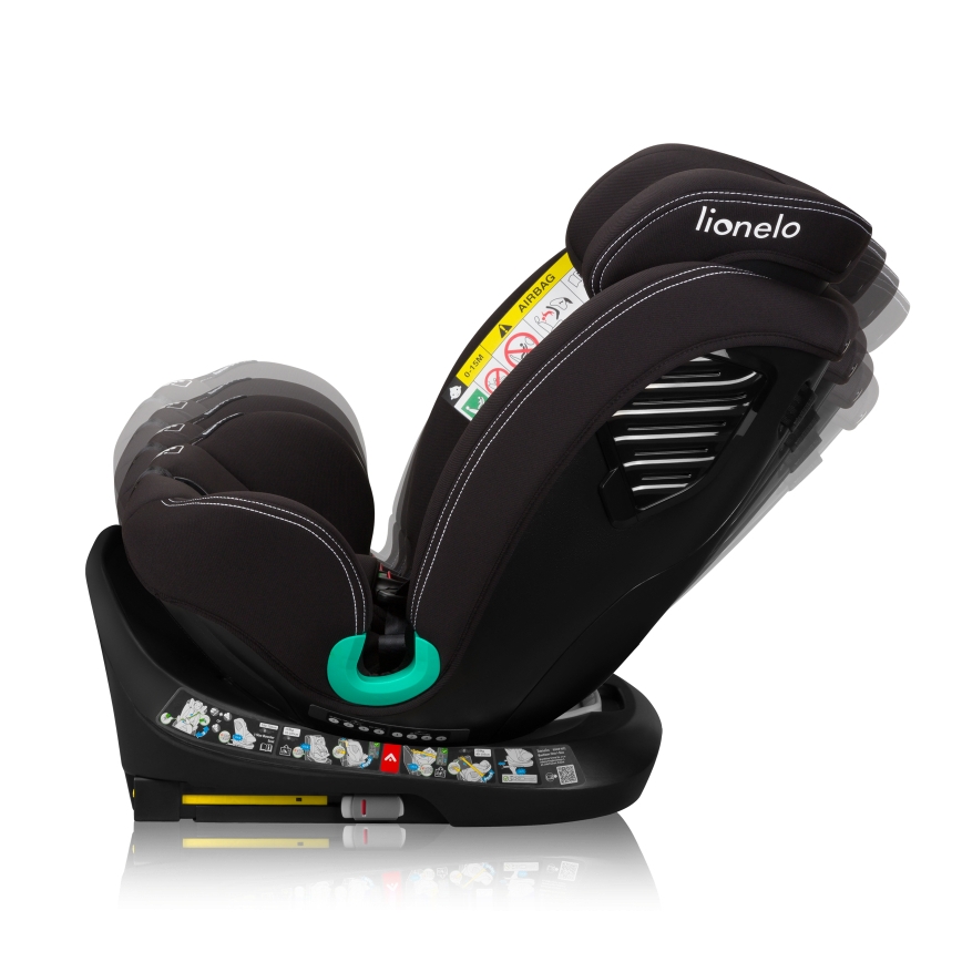 Lionelo - Kindersitz mit drehbarer Basis BASTIAAN ONE i-Size 40-150 cm Carbon-Schwarz