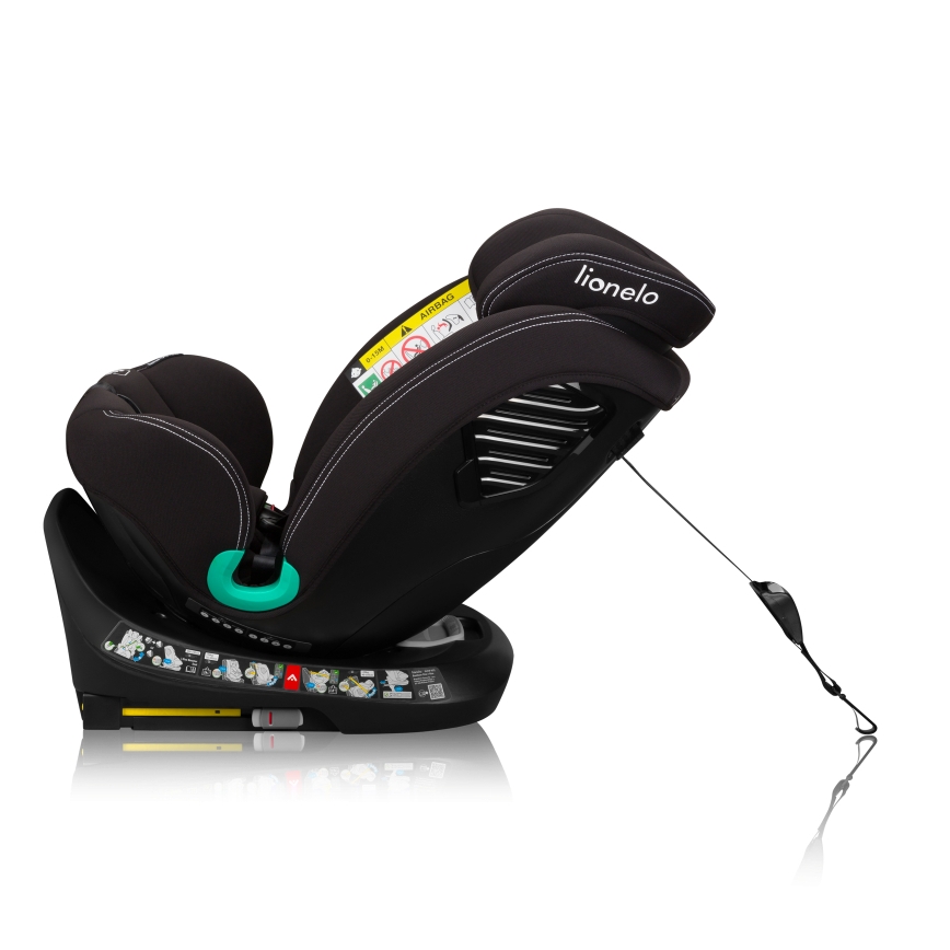 Lionelo - Kindersitz mit drehbarer Basis BASTIAAN ONE i-Size 40-150 cm Carbon-Schwarz