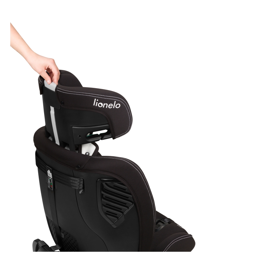 Lionelo - Kindersitz mit drehbarer Basis BASTIAAN ONE i-Size 40-150 cm Carbon-Schwarz