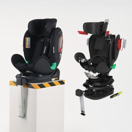 Lionelo - Kindersitz mit drehbarer Basis ANTOON PLUS i-Size 40-105 cm Onyx-Schwarz