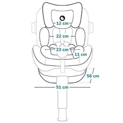 Lionelo - Kindersitz mit drehbarer Basis ANTOON PLUS i-Size 40-105 cm Onyx-Schwarz