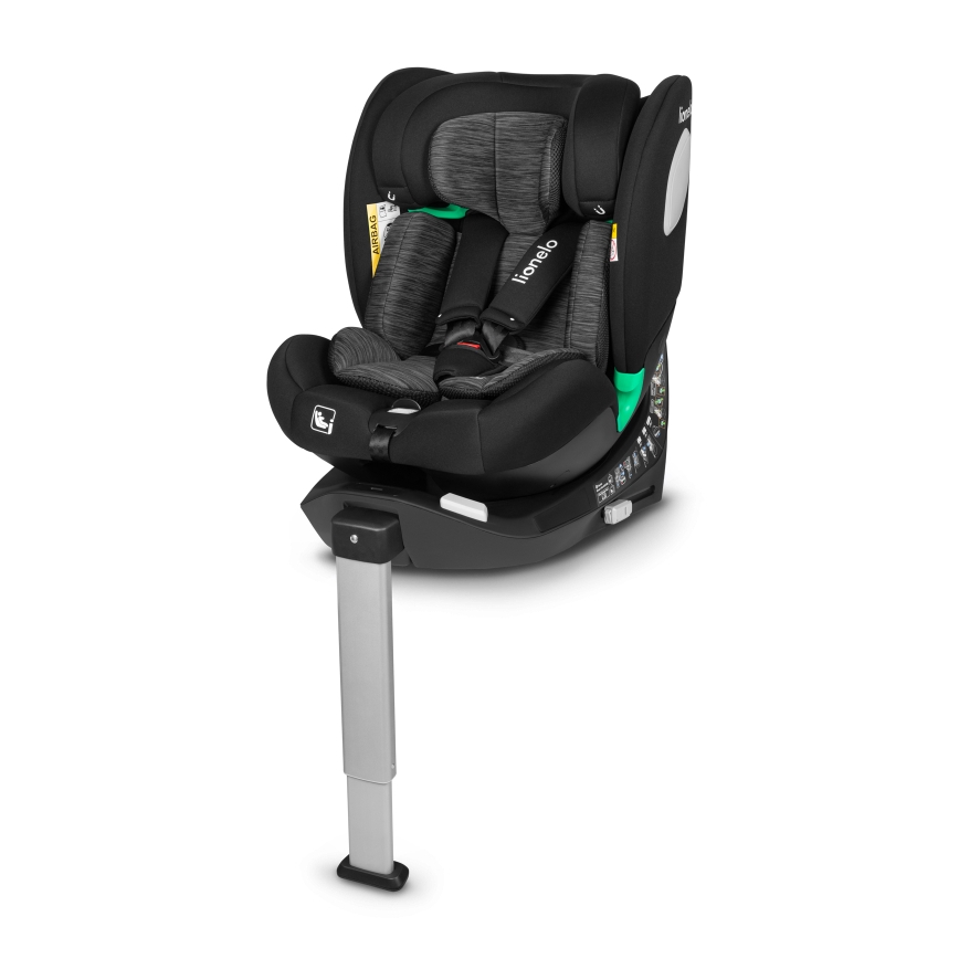 Lionelo - Autokindersitz mit drehbarer Basis BRAAM i-Size 40-150 cm Schwarz-Carbon