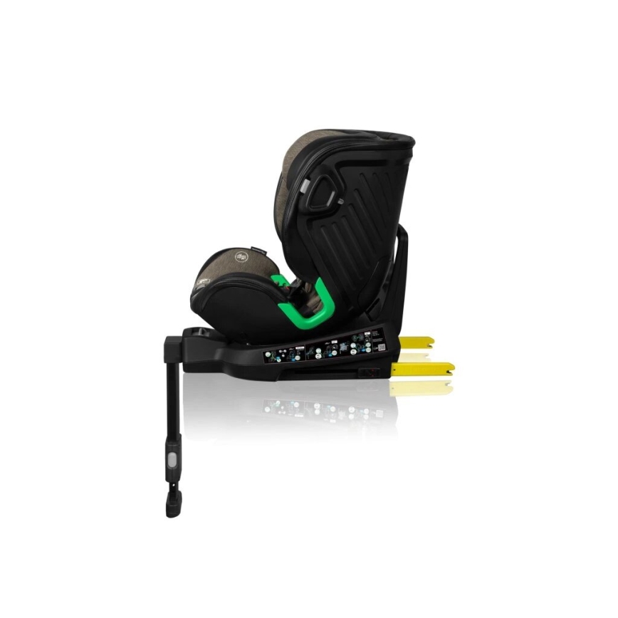 Lionelo - Autokindersitz mit drehbarer Basis HARMONY i-Size 40-150 cm schwarz/oliv