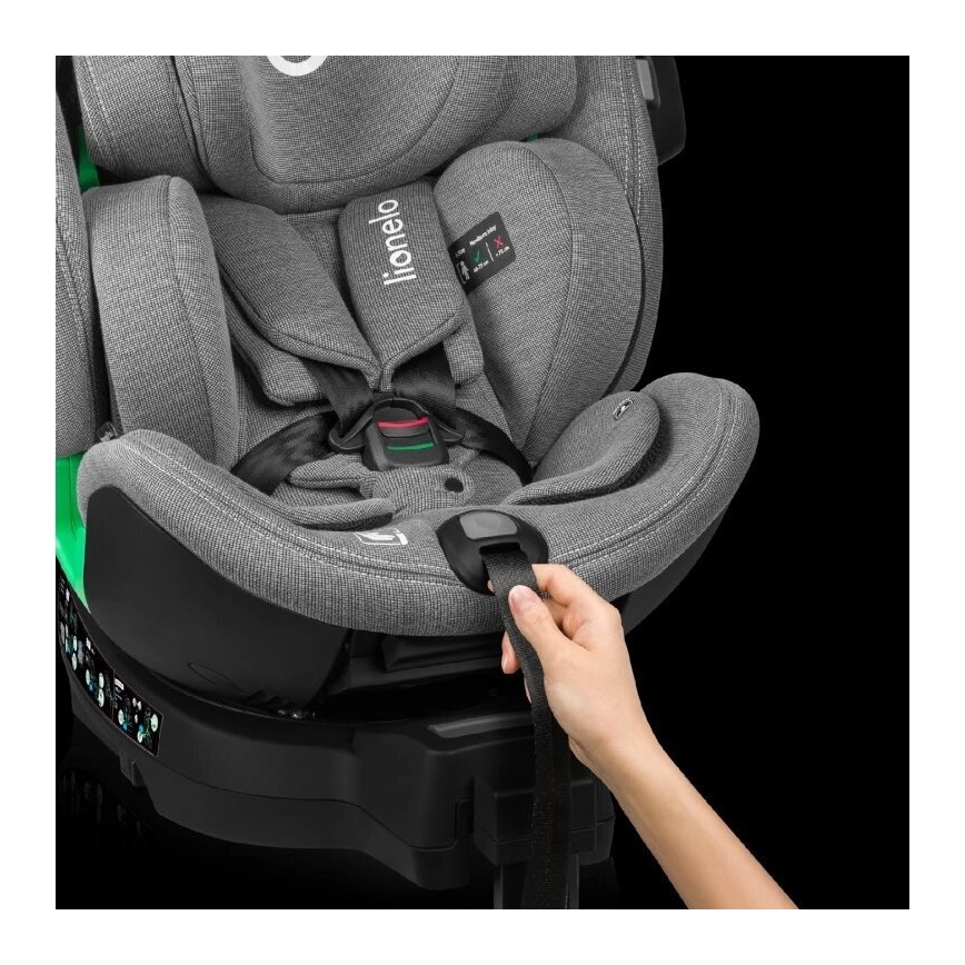 Lionelo - Autositz mit Drehbasis HARMONY i-Size 40-150 cm schwarz/grau