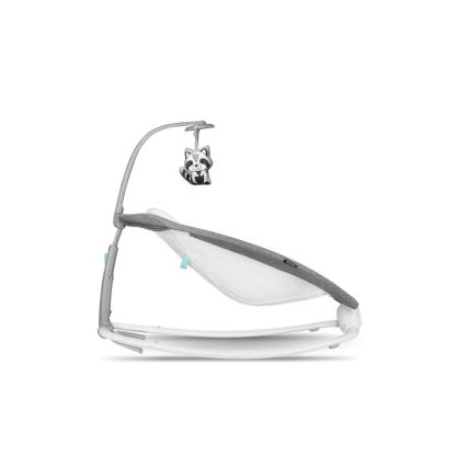 Lionelo - Baby-Wippe mit Vibrationsfunktion und Melodie PASCAL 2×AA grau/türkis