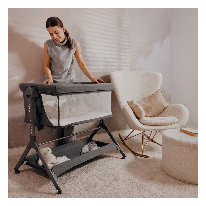Lionelo - Babybett 3-in-1 LEONIE PLUS grau