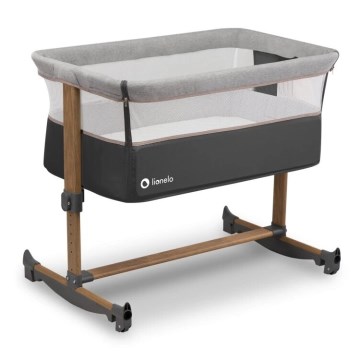 Lionelo - Babybett 3in1 LEONIE grau/schwarz