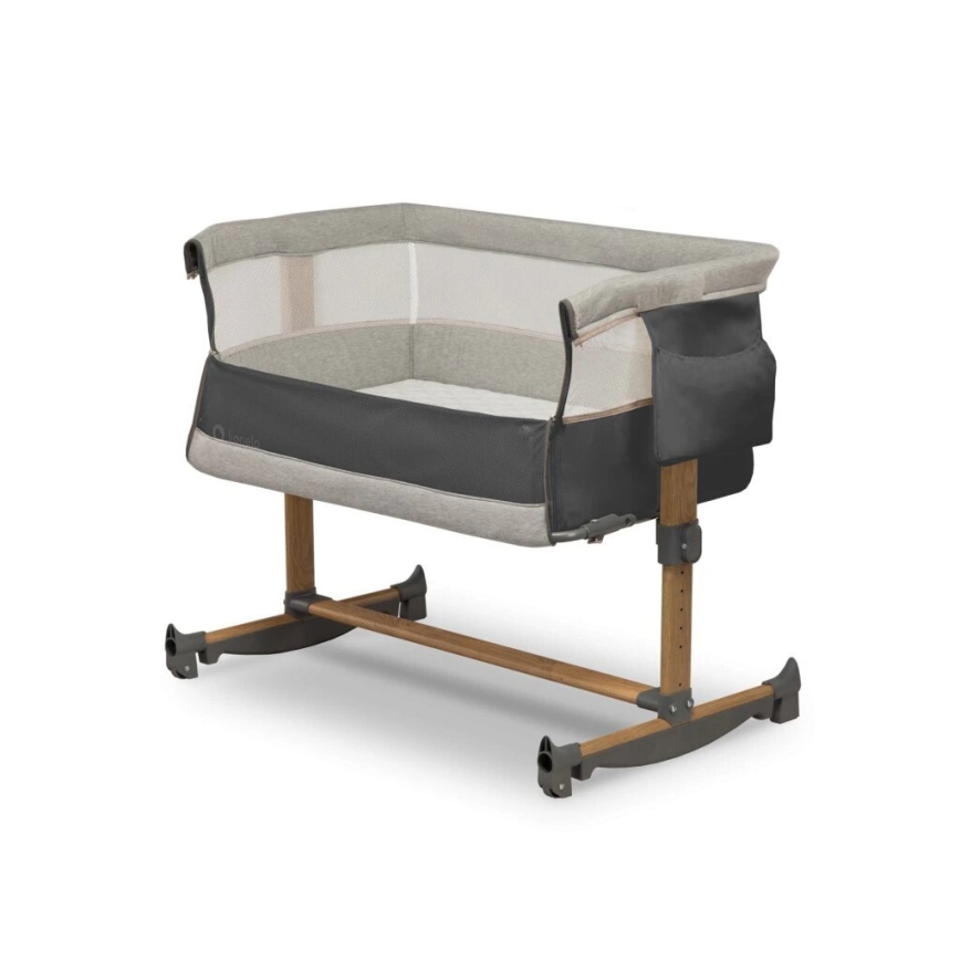 Lionelo - Babybett 3in1 LEONIE grau/schwarz