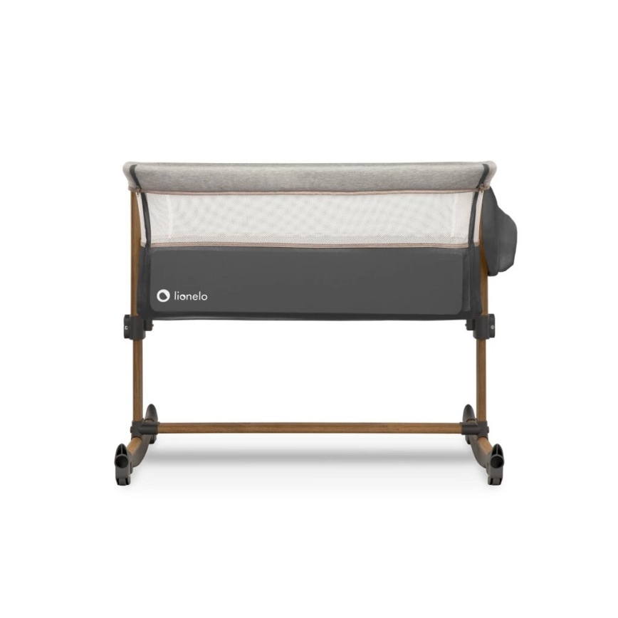 Lionelo - Babybett 3in1 LEONIE grau/schwarz