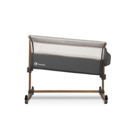 Lionelo - Babybett 3in1 LEONIE grau/schwarz