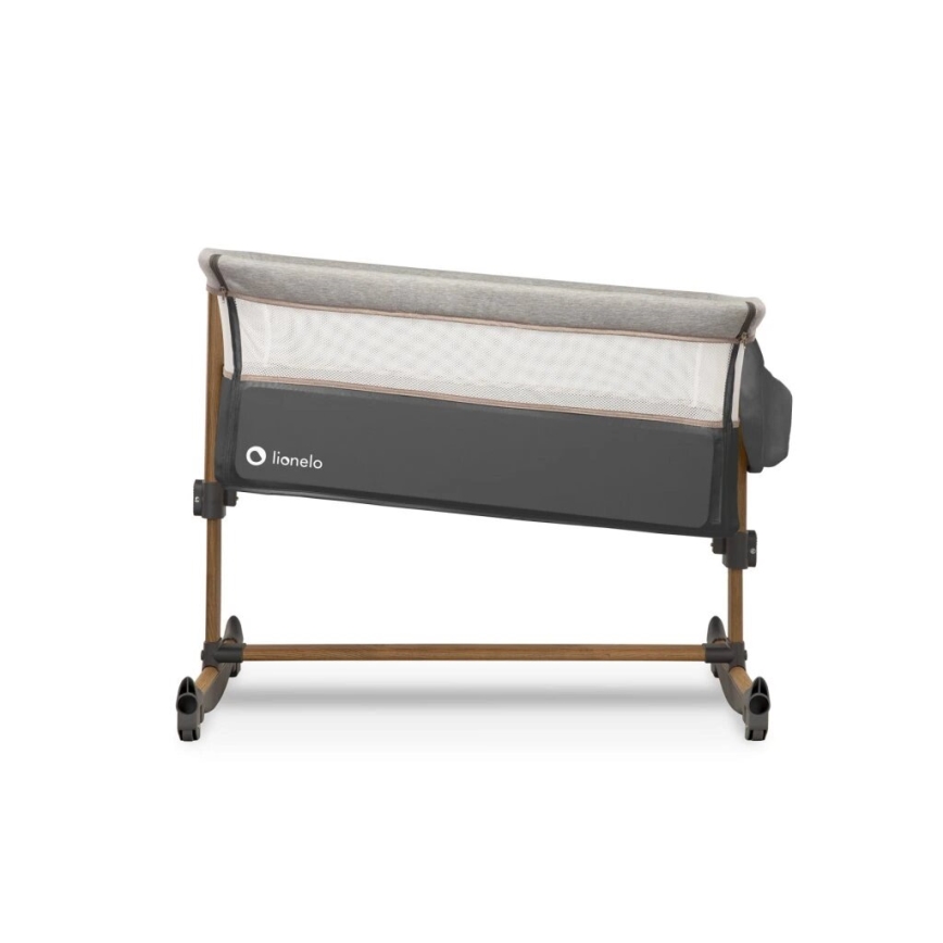 Lionelo - Babybett 3in1 LEONIE grau/schwarz