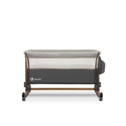 Lionelo - Babybett 3in1 LEONIE grau/schwarz